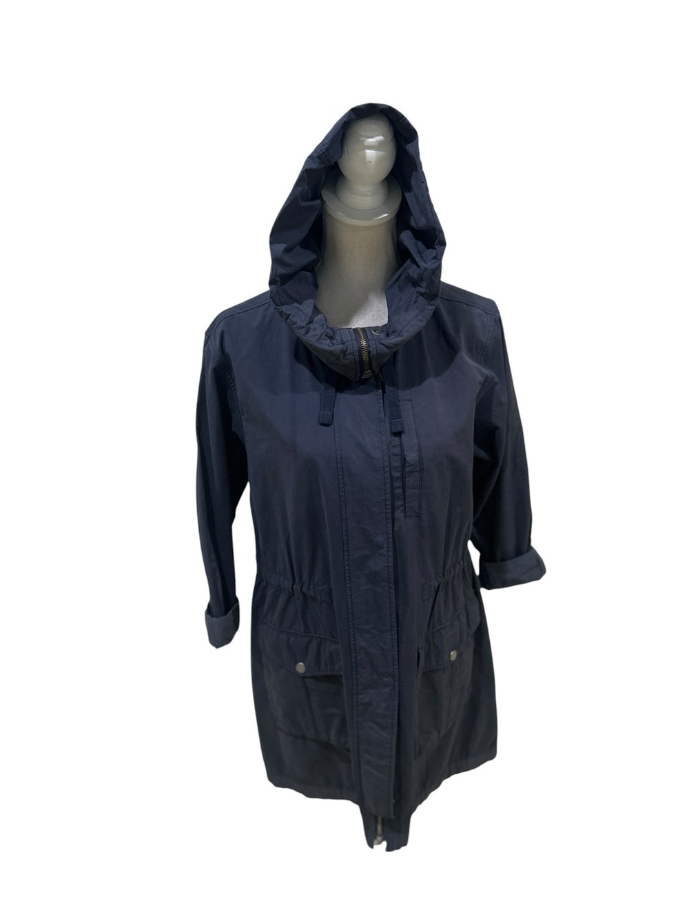 Uniqlo Navy Hooded Anorak rain Jacket size medium